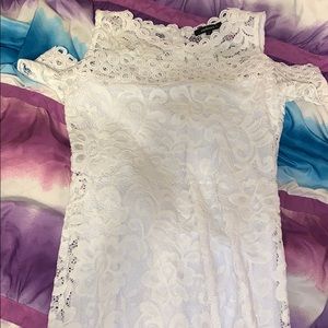 white lace dress